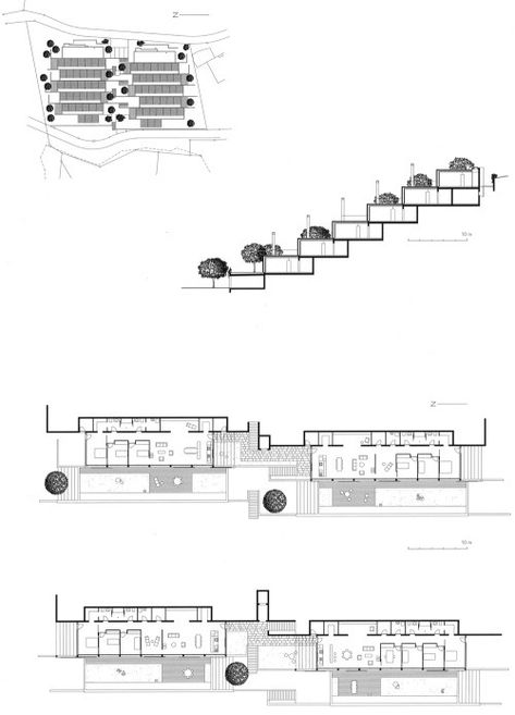 SUBTILITAS — Philipp Brühwiler - Aesch terrace housing,... Site Development Plan, Architect Sketchbook, Church Design Architecture, Sloping Lot House Plan, Terrace Building, Hotel Design Architecture, Architecture Icons, Urban Design Plan, Collective Housing