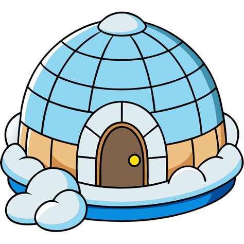 Cute Igloo Clipart Igloo Clipart, Igloo Images, Cute Cartoon Illustration, Ice House, Winter Designs, Winter Clipart, Clipart Free, Cozy Accessories, Winter Animals