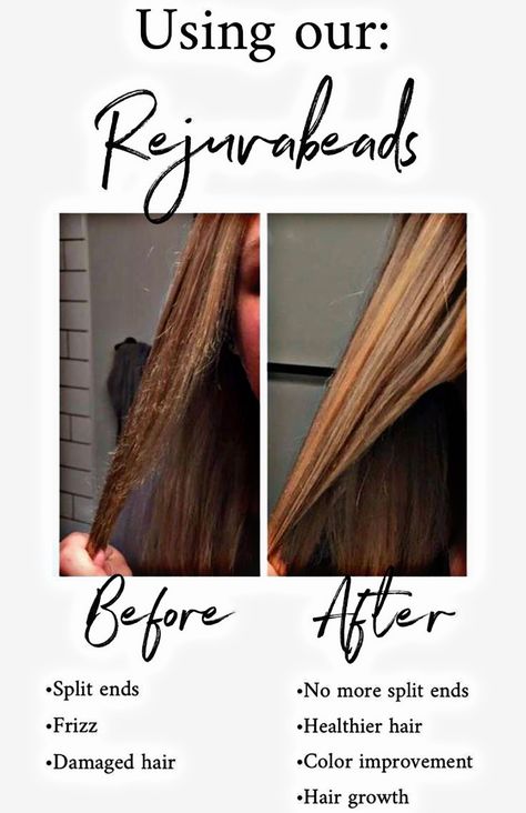 This before and after picture  is just amazing! She has been using our rejuvabeads cream and look at the difference in her hair it looks so much more healthier! Are you next? Do you want healthy beautiful hair? I can get you started 🙂 Monat Rejuvabeads, Monet Hair Products, Monat Before And After, Hair Quiz, Monat Hair, Split Ends, Hair Repair, Anti Aging Skin Products, Smooth Hair