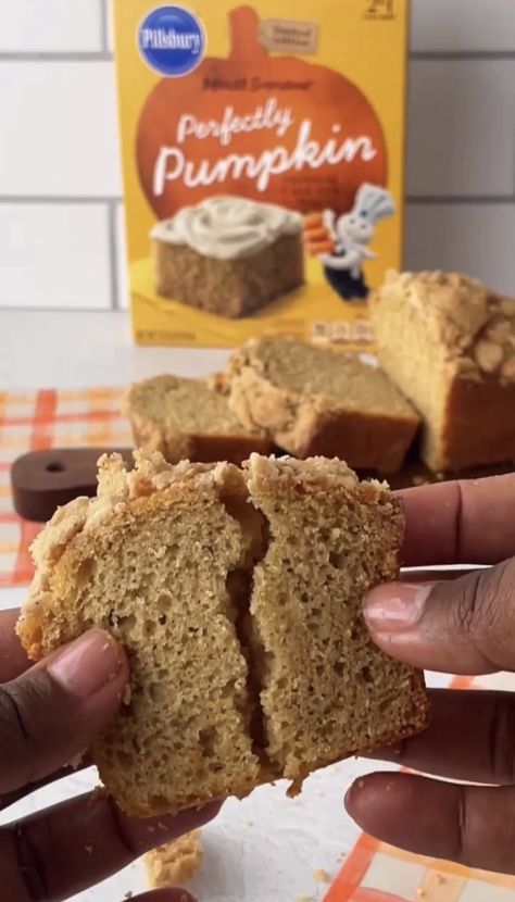 Pumpkin Cake Mix Recipes, Pumpkin Loaf Recipe, Recipe With Pumpkin, First Day Of September, English Toffee Recipe, Pumpkin Cake Mix, Easy Chocolate Pie, Coffee Cake Cookies, Boxed Cake Mixes Recipes