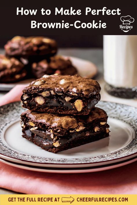 🍪 Craving something sweet but can't decide between brownies and cookies?

Why not have BOTH! 😍 Meet the Brookie – the perfect mix of fudgy brownie and chewy cookie bliss.

Want to learn how to make this irresistible treat at home?

🙌 Click through for the ultimate Brookie recipe that will satisfy all your dessert dreams! 🍫👇

#Brookies #DessertLovers #CheerfulRecipes #BrownieCookieMagic Fudgy Brownie Cookies, Brookie Recipe, Cookie Perfection, Brownies And Cookies, Perfect Brownies, Easy Sweets, Cookie Brownie Recipe, Fudgy Brownie, Delicious Brownies