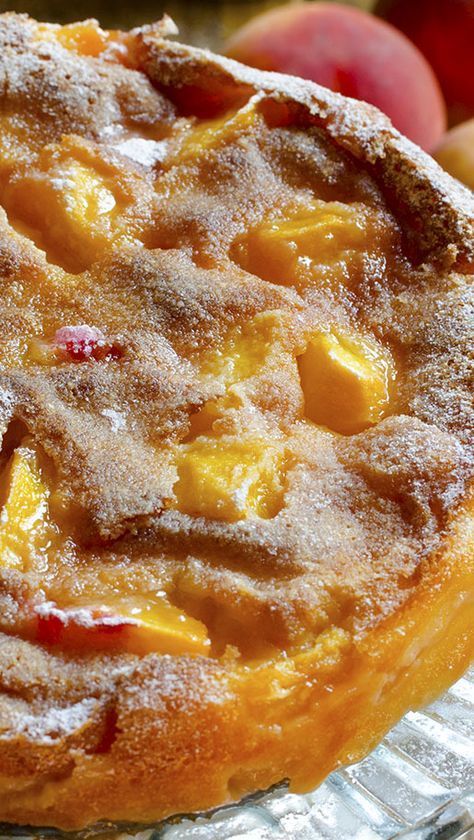 Peach Cake | OMGChocolateDesserts.com | #peach #cake Peach Cake Recipes, Philadelphia Torte, Peach Dessert Recipes, Fruit Popsicles, Torte Cupcake, Peach Desserts, Peach Cake, Easy Summer Desserts, Peach Recipe