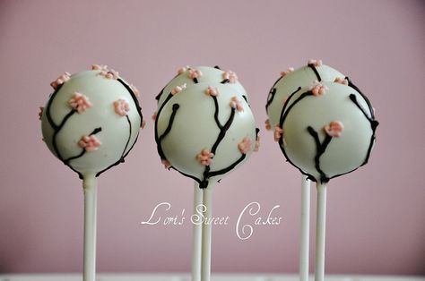 Cherry Blossom Cake Pops Cherry Blossom Cake, Sweet Cakes, Creative Cakes, Truffles, Cake Pops, Cherry Blossom, Cherry, Cupcake Cakes, Blossom