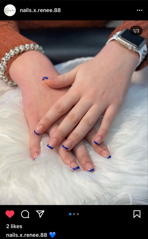 Royal Blue French Tip Nails Square, Square Blue French Tip Nails, Dark Blue French Tip Nails Square, Short Blue French Tip Nails, Dark Blue French Nails, Blue French Tip Nails Square, Dark Blue French Tip Nails, Blue French Tip Nails, Grad Nails