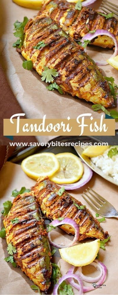 Tandoori Fish - Tikka Fish Recipe - Savory Bites Recipes Fish Tikka, Tandoori Fish, Seafood Casserole Recipes, Grilled Fish Recipes, Resep Seafood, Tikka Recipe, Tandoori Masala, Grilled Seafood, Fish Recipes Healthy