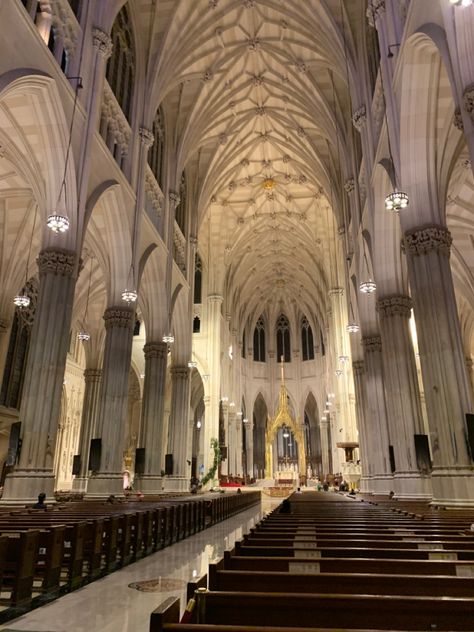 catholic church in New York City Pretty Cathedrals, Nyc Cathedral, Cathedral Interior, Church Aesthetic, Visual Archive, Cathedral Wedding, Growing Old Together, Catholic Prayers, Wedding Board