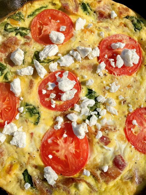 Spinach Bacon Feta Frittata – TeacherTastes Spinach Feta Frittata, Spinach Frittata Recipes, Feta Frittata, Spinach Frittata, Caramelized Shallots, Bacon Tomato, Frittata Recipes, Spinach Recipes, Spinach And Feta