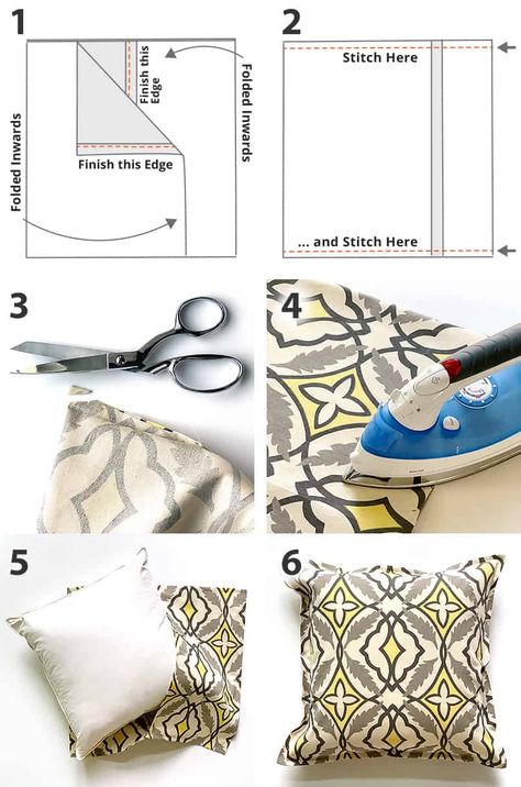 Make Pillow Covers DIY | Sewing | Be Brave and Bloom Easy Sew Pillow Covers Diy Envelope, How To Sew Throw Pillows, Hand Sew Pillow Case, How To Make A Cushion Cover, How To Sew A Pillow Cover, How To Make Cushion Covers, How To Make Pillow Covers, Sew Cushion Covers, Diy Decorative Pillows