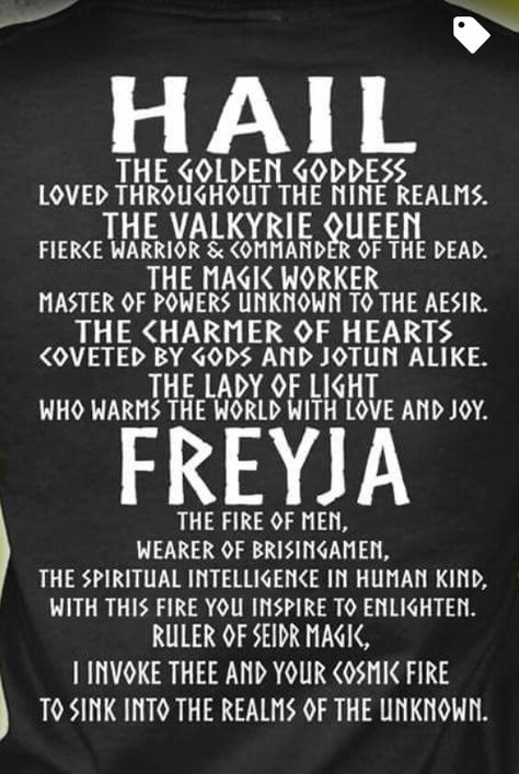 FREYJA Freja Goddess Tattoo, Freja Goddess, Freyja Goddess, Viking Gods, Goddess Freya, Freya Goddess, Viking Quotes, Norse Gods, Norse Goddess