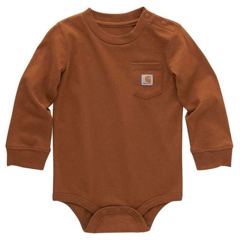 Kids' Long-Sleeve Pocket Bodysuit | 9M | Carhartt Carhartt Kids, Carhartt Long Sleeve, Long Sleeve Onesie, Boys Long Sleeve, Baby & Toddler Clothing, Baby Long Sleeve, Unisex Baby, Long Sleeve Bodysuit, Baby Boy Outfits