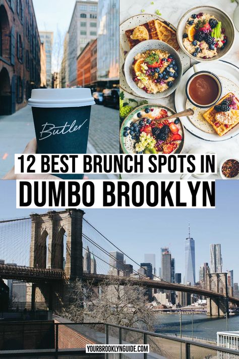 BEST BRUNCH IN BROOKLYN in DUMBO | DUMBO Brooklyn Brunch | Bottomless Brunch in Brooklyn | Brooklyn neighborhoods | what to eat in Brooklyn | where to eat in Brooklyn | brunch in NYC | Brooklyn food |  brunch brooklyn new york city | new york city travel tips | new york city travel guide | nyc travel guide | brooklyn travel guide | Brooklyn food guide | brooklyn travel | DUMBO things to do in | brooklyn things to do in | brooklyn restaurants with a view #brooklyn #NYC #newyorkcity #DUMBO Brooklyn Things To Do, Brunch New York, Dumbo New York, New York Trip Planning, Brooklyn Guide, Brooklyn Food, Brooklyn Dumbo, Brunch Nyc, Nyc Travel Guide