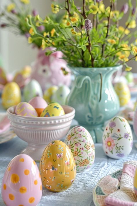 Elegant Easter Table Settings: Inspire Easter Dinner Table Decorations, Forever Wallpaper, British Fish And Chips, Easter Dinner Table, Easter Things, Easter Sweets, Country Summer, Easter Craft Decorations, Easter Theme