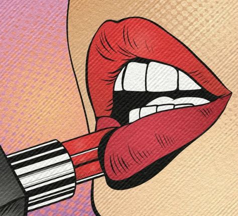 Pop Art Comic Girl, Art Lips, Pop Art Lips, Pop Art Images, Pop Art Drawing, Vintage Pop Art, Pop Art Girl, Pop Art Comic, Pop Art Design