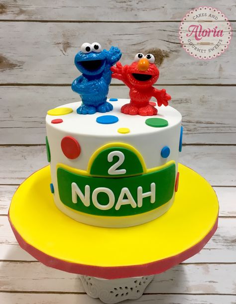 Sesame Street Birthday Cakes, Elmo Birthday Cake, Monster Birthday Cakes, Sesame Street Cake, Cookie Monster Cake, Elmo Cookies, Elmo Cake, Cookie Monster Party, Cookie Monster Birthday