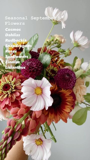 What Flowers Are In Season In October, Wedding Flowers By Season, Flowers In Season In September, September Wedding Colours, November Flowers In Season, September Flowers In Season, September Wedding Colors, Elopement Flowers, September Wedding Flowers