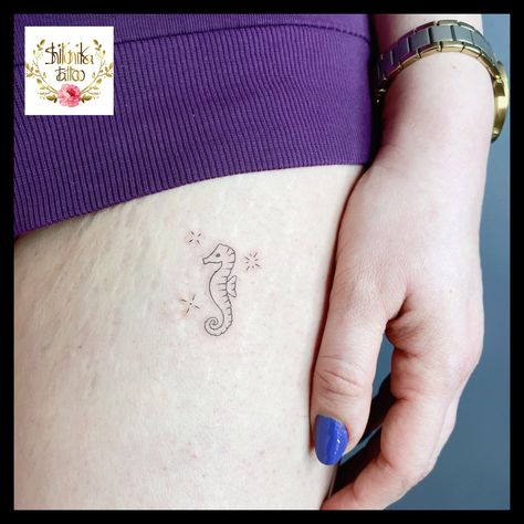 #tinytattoos #seahorse #seahorsetattoo #cutetattoo #cutetattoosforwomen #seatattoo Small Seahorse Tattoos For Women, Tiny Seahorse Tattoo, Simple Seahorse Tattoo, Seahorse Tattoo Tiny, Small Seahorse Tattoo, Seahorse Tattoos, Seahorse Tattoo, Tiny Wrist Tattoos, Tattoos Simple