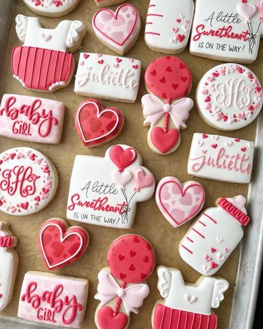 5 Enchanting Valentine Baby Shower Ideas for a Romantic Celebration – Cuddle Palette Valentine Baby Reveal Ideas, Sweetheart Baby Shower Centerpieces, Sweetheart Is On The Way, Our Little Sweetheart Is On The Way, Valentine Baby Shower Cookies, Heart Theme Baby Shower Ideas, Baby Shower Valentine’s Day Theme, Baby Shower February Theme, Valentines Baby Sprinkle