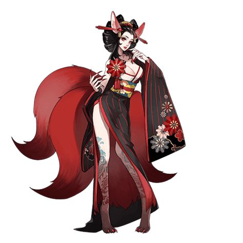 Fox Spirit, Fox Girl, Japanese Characters, Anime Animals, Monster Girl, Anime Outfits, Fantasy Character Design, Character Design Inspiration, Character Concept