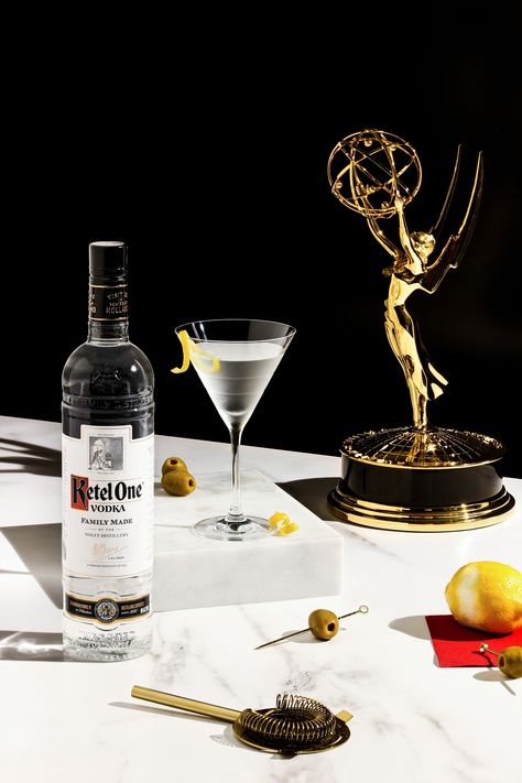 The Ketel One Vodka x 73rd Emmy® Awards Season Cocktail Kit makes celebrating the icons this awards season as marvelous as possible. Featuring the Iconic Martini, crafted by Diageo Reserve World Class award-winning mixologist Charles Joly, this limited edition kit showcases the only serve worthy enough to share the spotlight with television’s brightest stars. Get this iconic kit sent straight from the red carpet right to your door! Awards Photography, Absolut Vodka Photography, Absolute Vodka Ads, Absolut Vodka Campaign, Mini Cocktail Kit, Absolut Vodka Ads, Tequila Gifts, Daniel Craig Belvedere Vodka, Ketel One Vodka