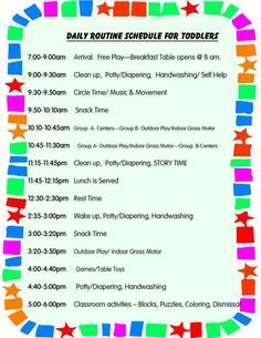 Daily Schedule for Toddlers....it's hard for me to keep a schedule. Daily Schedule Template Free, Daily Schedule For Toddlers, Home Daycare Schedule, Schedule For Toddlers, Daycare Schedule, Babysitting Activities, Toddler Routine, Home Day Care, Daily Routine Schedule