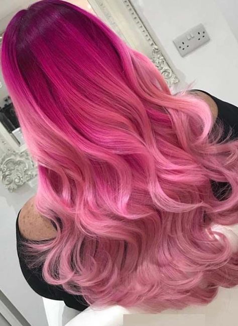 Ombre Hair Color Ideas, Pink Ombre Hair, Cute Hair Colors, Hair Streaks, Hair Color Pastel, Ombré Hair, Hair Color Purple, Pretty Hair Color, Short Hair Color