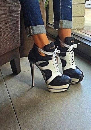 Ruthie Davis- high heel sneakers Hidden Heel Sneakers, Ruthie Davis, Heel Sneakers, Pencil Heels, Ladies Footwear, High Heel Sneakers, Roger Vivier, Wedge Sneakers, Sneaker Heels