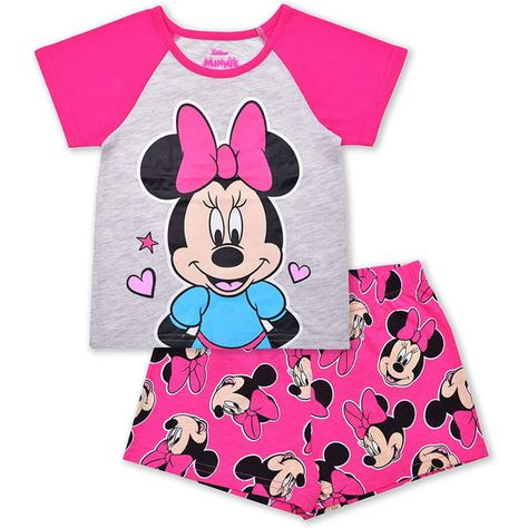 Disney Minnie Mouse 2 Pack Short Sleeves Tee and Shorts Set for Girls, Kids Outfit Bundle 2t Girl Clothes, Baby Suspenders, Minnie Mouse Toys, Minnie Mouse Shoes, Mickey Mouse Characters, Minnie Mouse Costume, Minnie Mouse Outfits, Mouse Costume, Minnie Mouse Bow