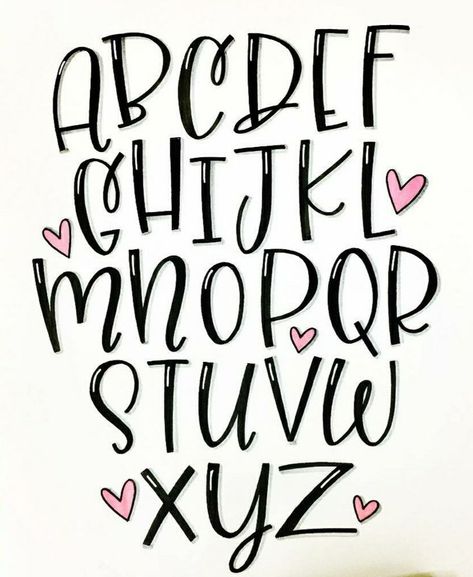 Pin by Kells on Lettering | Hand lettering alphabet fonts, Hand lettering fonts, Lettering Capital One Credit Card, Hand Lettering Alphabet Fonts, Lettering Styles Alphabet, Lettering Guide, Bullet Journal Font, Journal Fonts, Alfabet Letters, Doodle Fonts, Hand Lettering Art