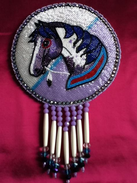 Horse Medallion, Beaded Horse, Rosette Pattern, Beaded Medallion, Native Designs, Indian Beadwork, Native American Beadwork Patterns, Native Beading Patterns, Seed Bead Crafts