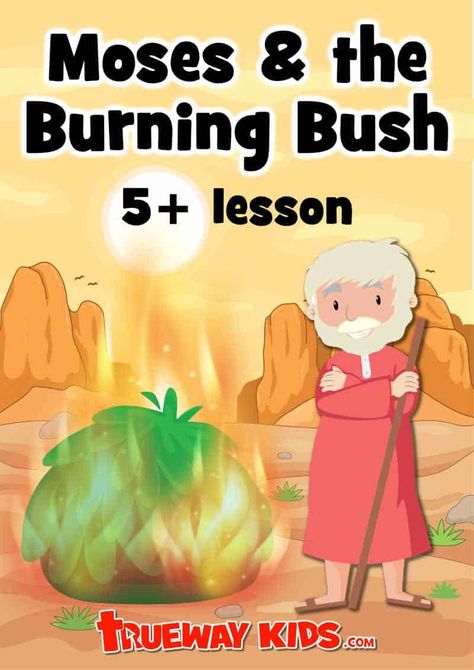 Bring the story of Moses and the Burning Bush to life with this fun Bible lesson for kids. With printable worksheets, coloring pages and crafts, this lesson is perfect for kids at home or in church. Moses Bible Story Preschool, God Speaks To Moses Craft, Moises And The Burning Bush Craft, Moses And The Burning Bush Object Lesson, Moses And The Burning Bush Craft Preschool, Story Of Moses For Kids, Moses And The Burning Bush Lesson, Moses Lessons For Kids, Moses Bible Activities For Kids