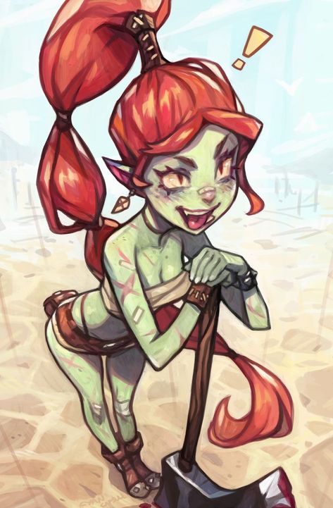 High Cartoons Aesthetic, Goblin Girl, Brown Footwear, Goblin Art, Fantasy Races, Concept Art Character, Game Character Design, Environment Concept Art, Character Portraits