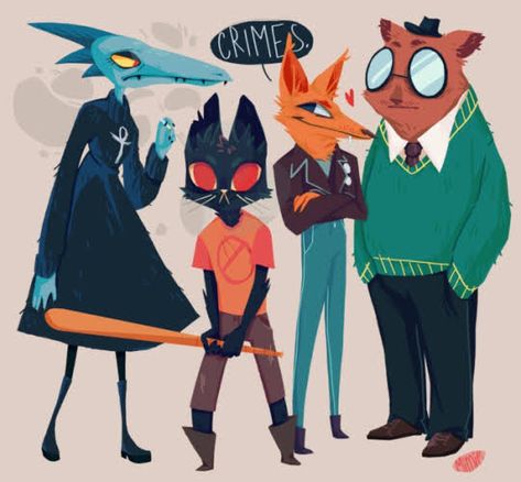 Night In The Woods Fanart, Night In The Woods, The Villain, In The Woods, Night In, Drawing Inspiration, A Cat, Wood Art, Game Art