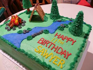 Camp Smores, Campfire Centerpiece, Camping Theme Cakes, Camping Birthday Cake, Boy Scout Cake, Cub Scout Cake, Campfire Cake, Camping Smores, Camping Cakes