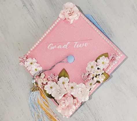 Graduation Hats Decorated, Grad Hat, Hat Decoration, Graduation Hat, Grad Cap, Cherry Blossom, Blossom, Diy Projects