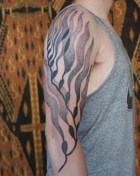 Kelp Tattoo, Stretch Mark Tattoo, Mark Tattoo, Wicked Tattoos, Tattoo Color, Forest Tattoos, Ocean Tattoos, Nautical Tattoo, Fresh Tattoo