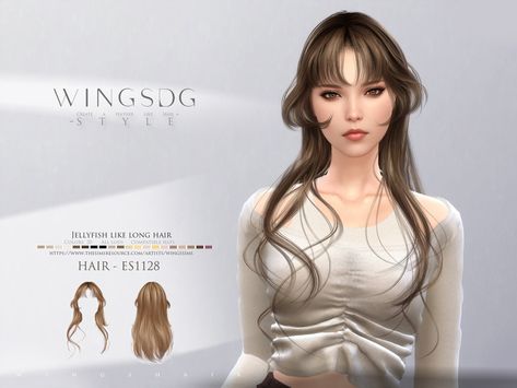 Sims 4 Cc Jellyfish Hair, Sims 4 Cc Hime Cut, Sims 4 Jellyfish Hair, Hair Jellyfish, Jellyfish Hair, Hair Ts4, David Hair, Sims 4 Cc Hair, Cc Sims4