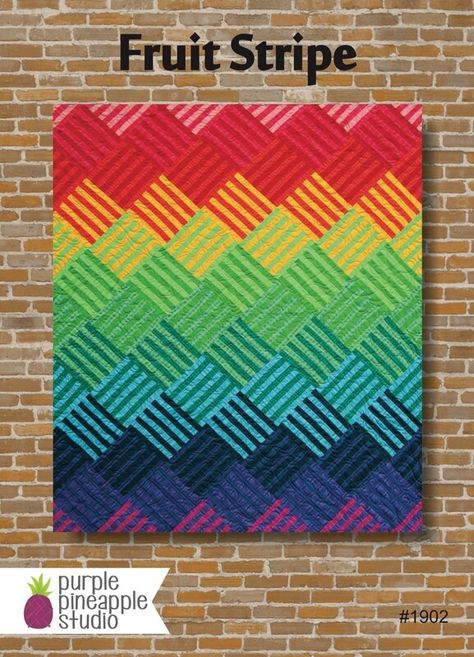 Striped Quilts, Bowtie Quilt, Convergence Quilts, Stripe Quilt Pattern, Purple Pineapple, Sew Blankets, Rainbow Quilts, Diy Quilting, Quilt Patch