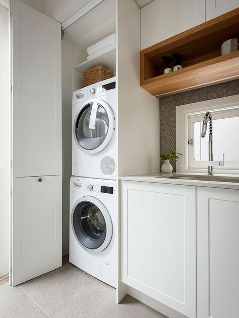 Laundry Design & Renovation | Laundry Room Ideas | Freedom Kitchens Bathroom Laundry Combo Floor Plans, Laundry Bathroom Combo, Bright Laundry Room, Laundry Reno, Diy Laundry Room Makeover, Utility Room Designs, Laundry Room Colors, Laundry Nook, Pantry Laundry Room