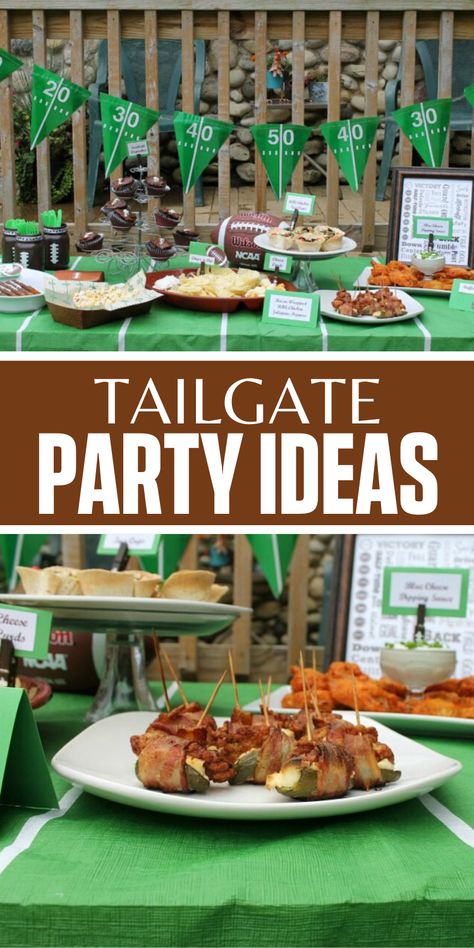 Check out these tailgate party decorations for your football tailgate party. Get ideas on tailgate party setup, tailgate party food and a free printable tailgate party sign. Tailgate Shower Couples, Tailgating Decorating Ideas, High School Tailgate Ideas, Tailgate Decorating Ideas, Tailgate Setup Ideas, Tailgate Theme Party, Tailgating Party Ideas, Tailgate Party Ideas, Tailgating Hacks