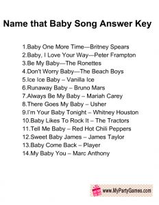 Free Printable Name that Song Baby Shower Game Baby Shower Playlist, Baby Jeopardy, Baby Shower Songs, Baby Shower Fruit, Free Printable Baby Shower Games, Outside Baby Showers, Cheap Baby Shower, Menu Design Template, Baby Songs