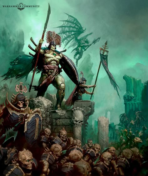 Warhammer Fantasy Art, Ossiarch Bonereapers, Warhammer Aos, Fantasy Background, Fiction Idea, Fantasy Battle, Age Of Sigmar, Warhammer Art, Warhammer Fantasy