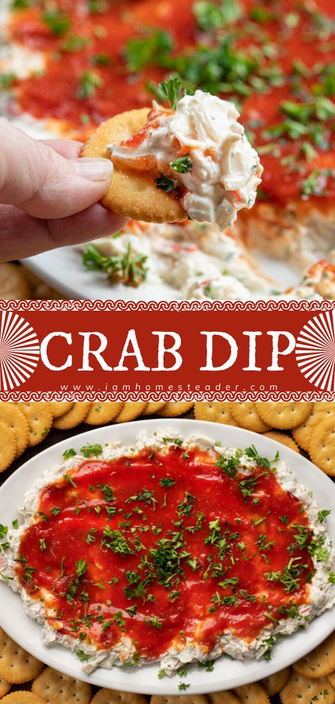 Layered Seafood Dip Cocktail Sauce, Layered Crab Dip With Cream Cheese, Layered Crab Dip, Crab Dip With Canned Crab Meat, 3 Ingredient Crab Dip, Imation Crab Dip Recipes, Imitatation Crab Recipe Dip Cold, Crab Dip Recipe Cold Cream Cheese, Crab Dip With Cocktail Sauce