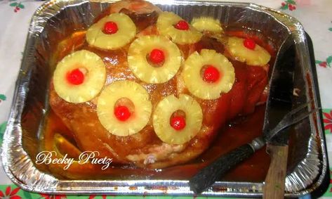 Glazed Ham With Pineapple, Easter Ham Glaze, Pineapple Glaze For Ham, Ham With Pineapple, Baked Ham With Pineapple, Honey Baked Ham Recipe, Ham Glaze Brown Sugar, Ham Recipes Baked, Pineapple Ham