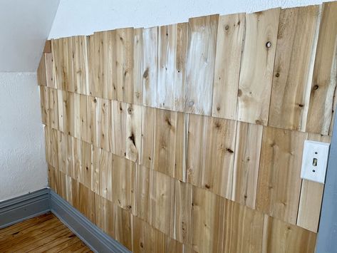 Cabin Walls, Cedar Shake Shingles, Pallet Accent Wall, Cottage Style Bedroom, Shake Shingle, Cedar Shake, Diy Toy Storage, Cottage Coastal, Cedar Shakes