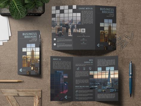 Buildings Sketch Architecture, Tri Fold Brochure Design, Fold Brochure Design, Architecture Brochures, Brochure Design Layouts, Instagram Design Creative, Brochure Ideas, Trifold Brochure Design, Architecture Logo