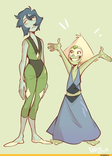 Lapis Lazuli and Peridot Outfit Swap Steven Universe Lapidot, Steven Universe Ships, Peridot Steven Universe, Lapis And Peridot, Steven Universe Memes, Steven Universe Gem, Steven Universe Fanart, Universe Art, Space Rock