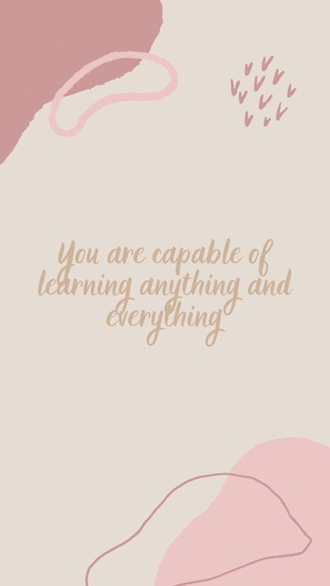 Go get that high grade! ✨You are capable of learning anything and everything ✨ Grade Affirmations, I Am Capable, Ipad Wallpaper, Affirmation Quotes, Positive Affirmations, High Grade, Affirmations, Ipad, Quotes