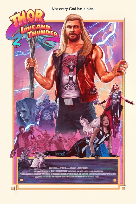 Thor Love And Thunder Art, Love And Thunder Thor, Thor Art, Big Trouble In Little China, Marvel Movie Posters, God Has A Plan, Jane Foster, Thor Love And Thunder, Tv Covers