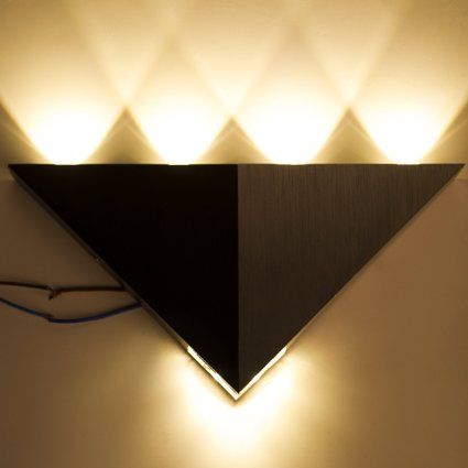 Lightess 5W Led Wall Sconce Lights Triangle Shape Decorative Lamp For Bathroom Vanity Lighting Easy Crown Molding, Balcony Lights, Lamp For Bathroom, Balcony Lighting, Corridor Lighting, Wall Lamp Design, Small Bathroom Vanities, Led Wall Lamp, Led Wall Lights