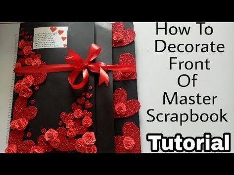 YouTube Scrapbook Front Cover, Scrapbook Front Cover Ideas, Front Cover Ideas, Photo Frame Crafts, Japanese Gift Wrapping, Scrapbook Cover, Page Decoration, Japanese Gifts, Scrapbook Tutorial